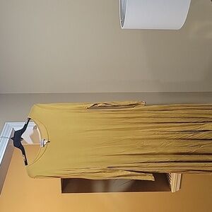 Yellow long sleeve maxi dress